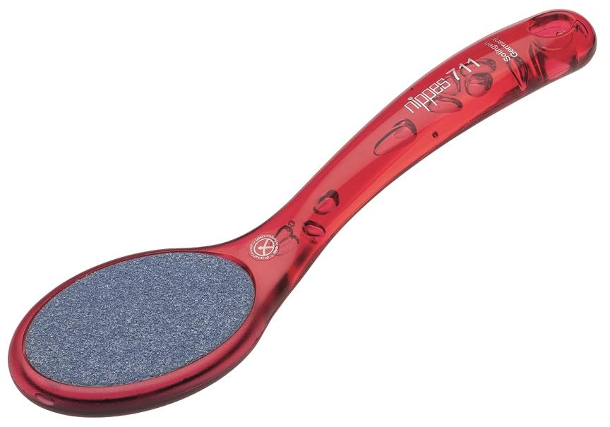 Nippes Solingen Ceramic Rasp Red | Double-Sided Foot Rasp | Coarse & Fine | Callus Remover | Ceramic Material