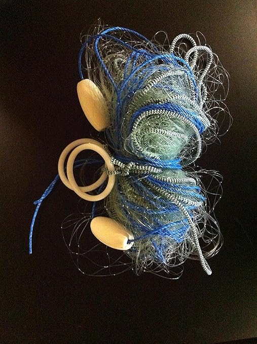Gill fishing net, mono, sea fishing, 50 feet long, fully rigged Amazon