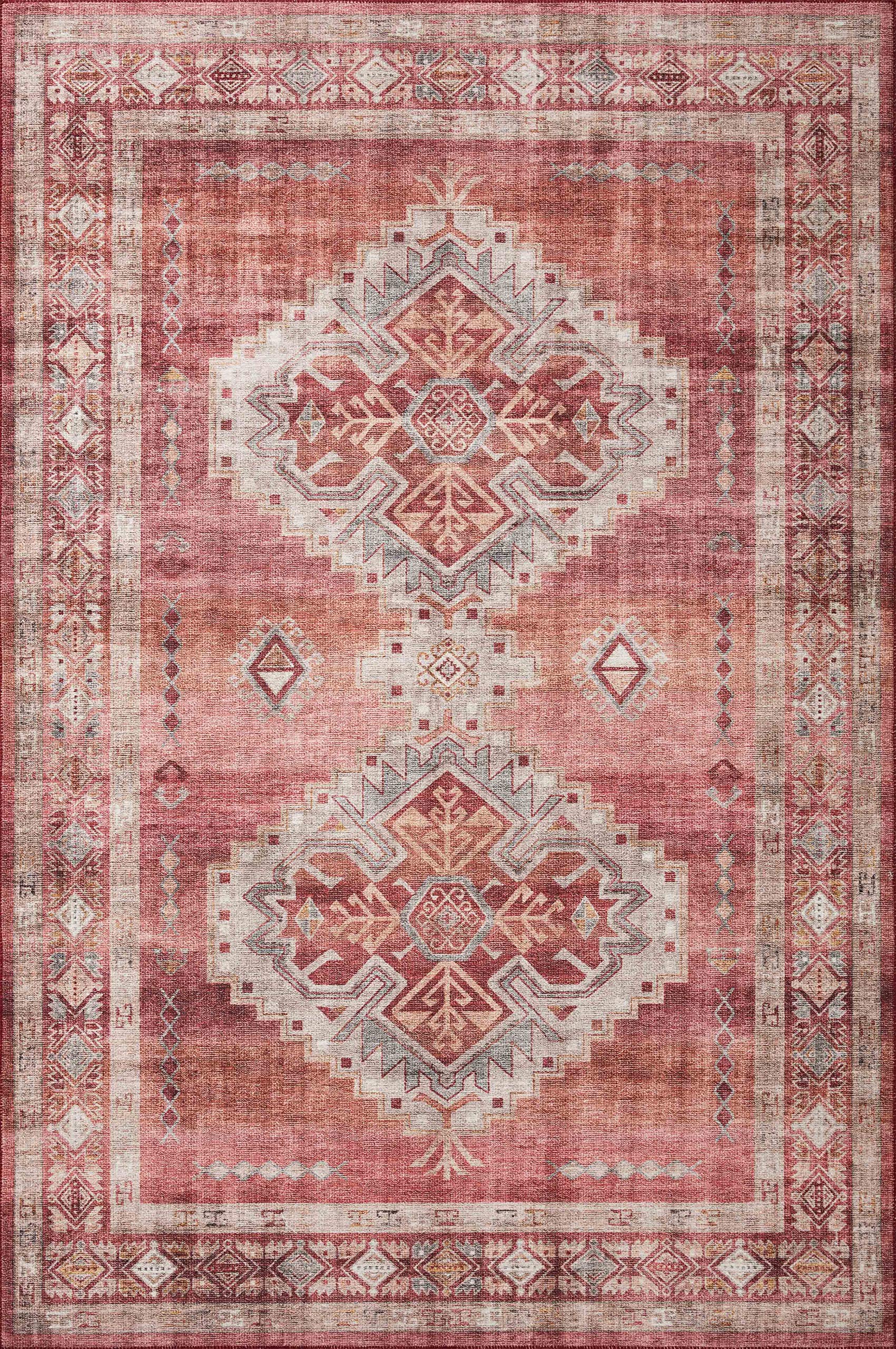 Loloi Heidi Collection HEI-03 Sunset/Natural 2′-6″ x 9′-6″ Runner Rug