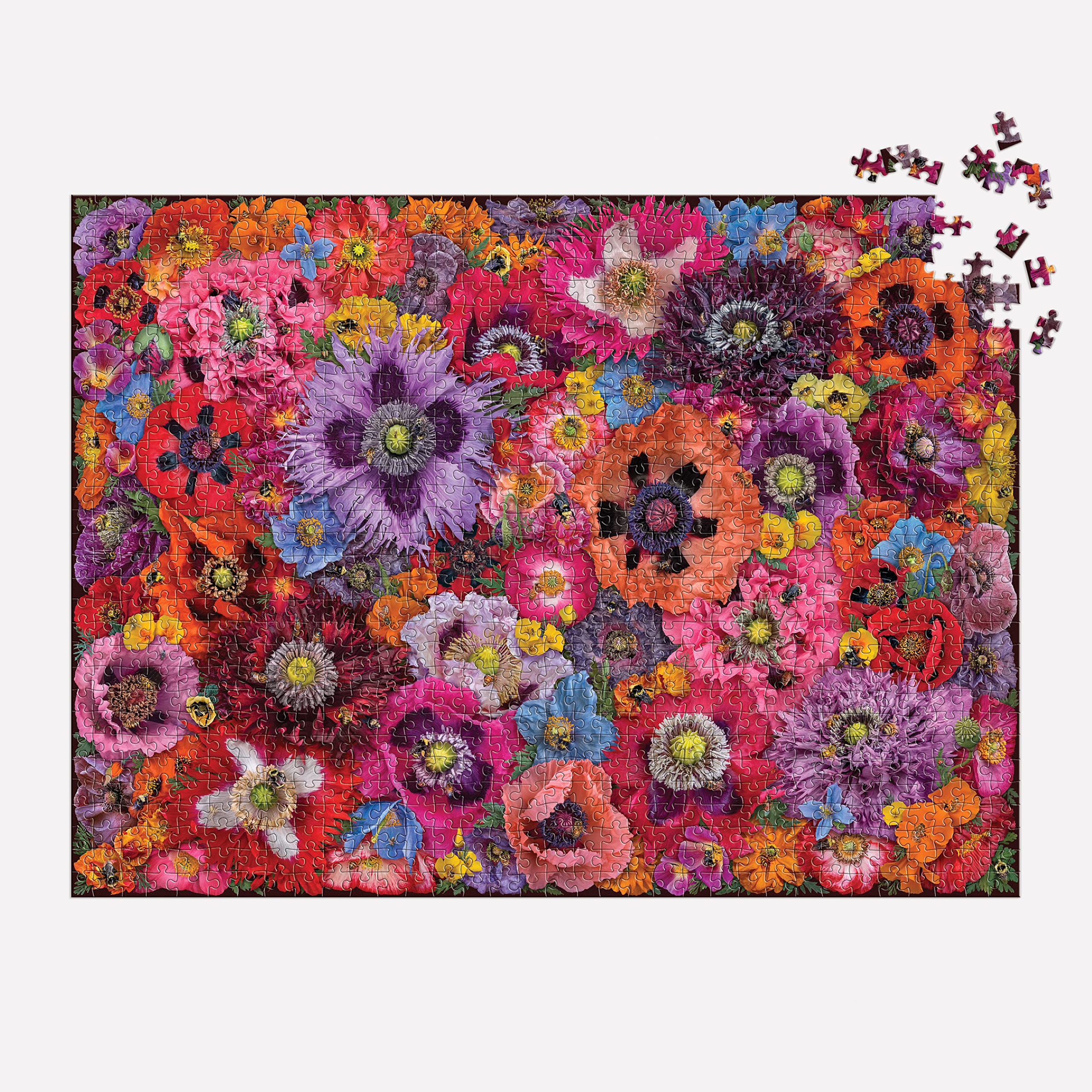 Galison Bees in The Poppies 1000 Piece Puzzle - Beautiful 27