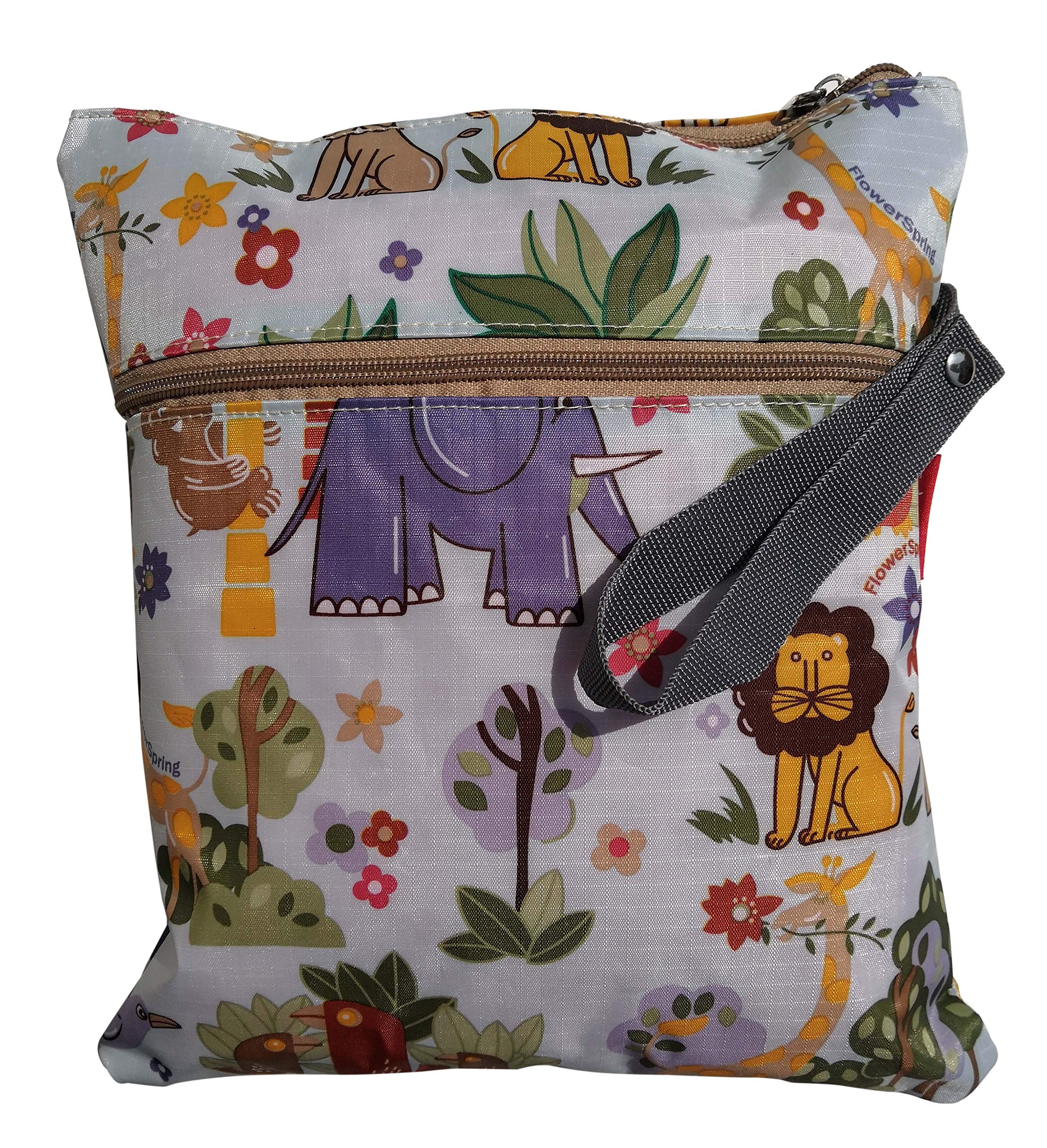 Kamay's Hot Yoga Bags Water/Sweat Proof Bag Waterproof Zipper Wet Bag for Yoga Towel Hand Towel and Gym Clothes (Animal Pattern)