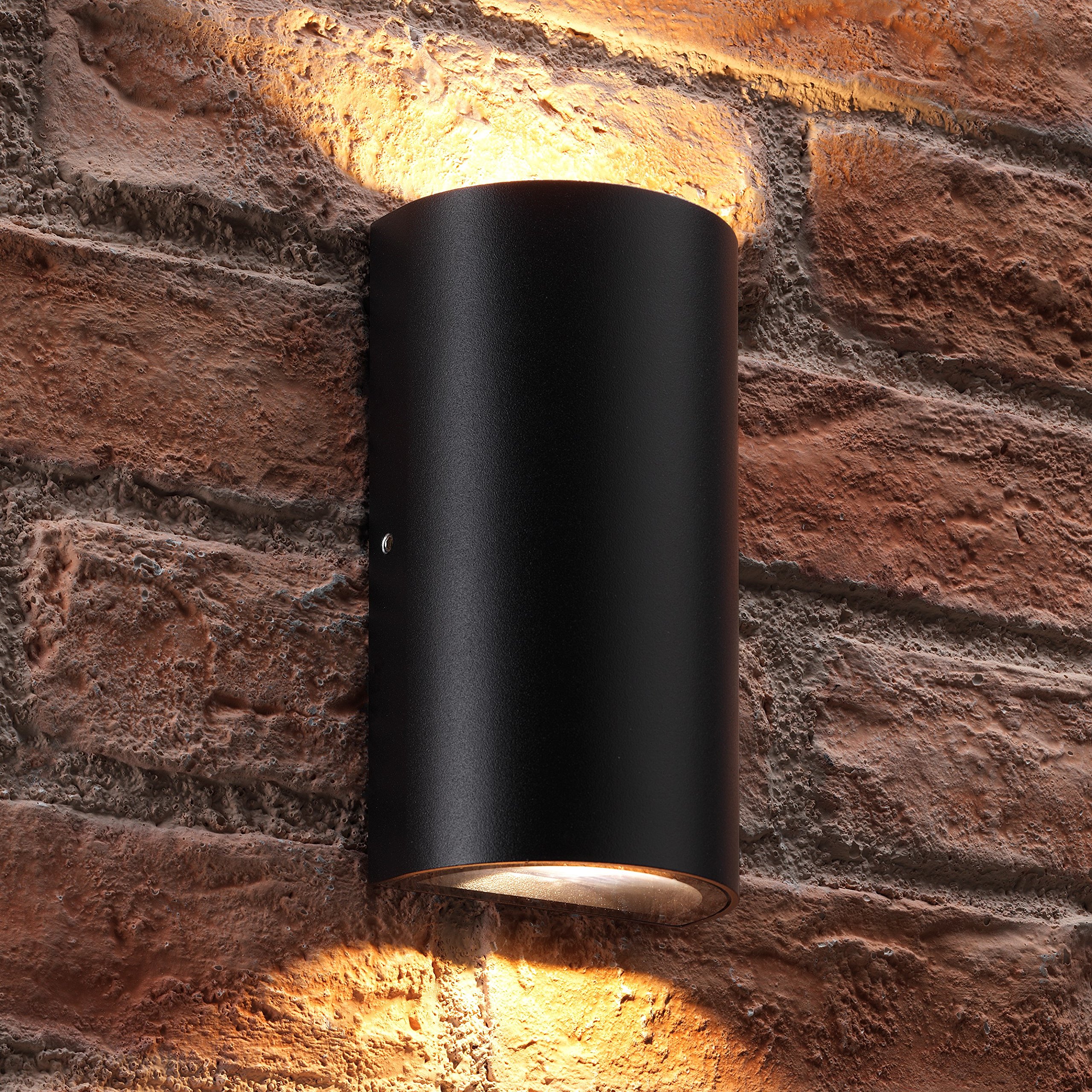 Auraglow 11w Indoor/Outdoor Double Up & Down Integrated LED (Warm White) Wall Light - Curved