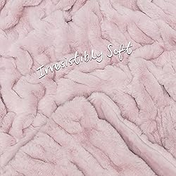 Chanasya Premium Ruched Faux Fur Throw Blanket