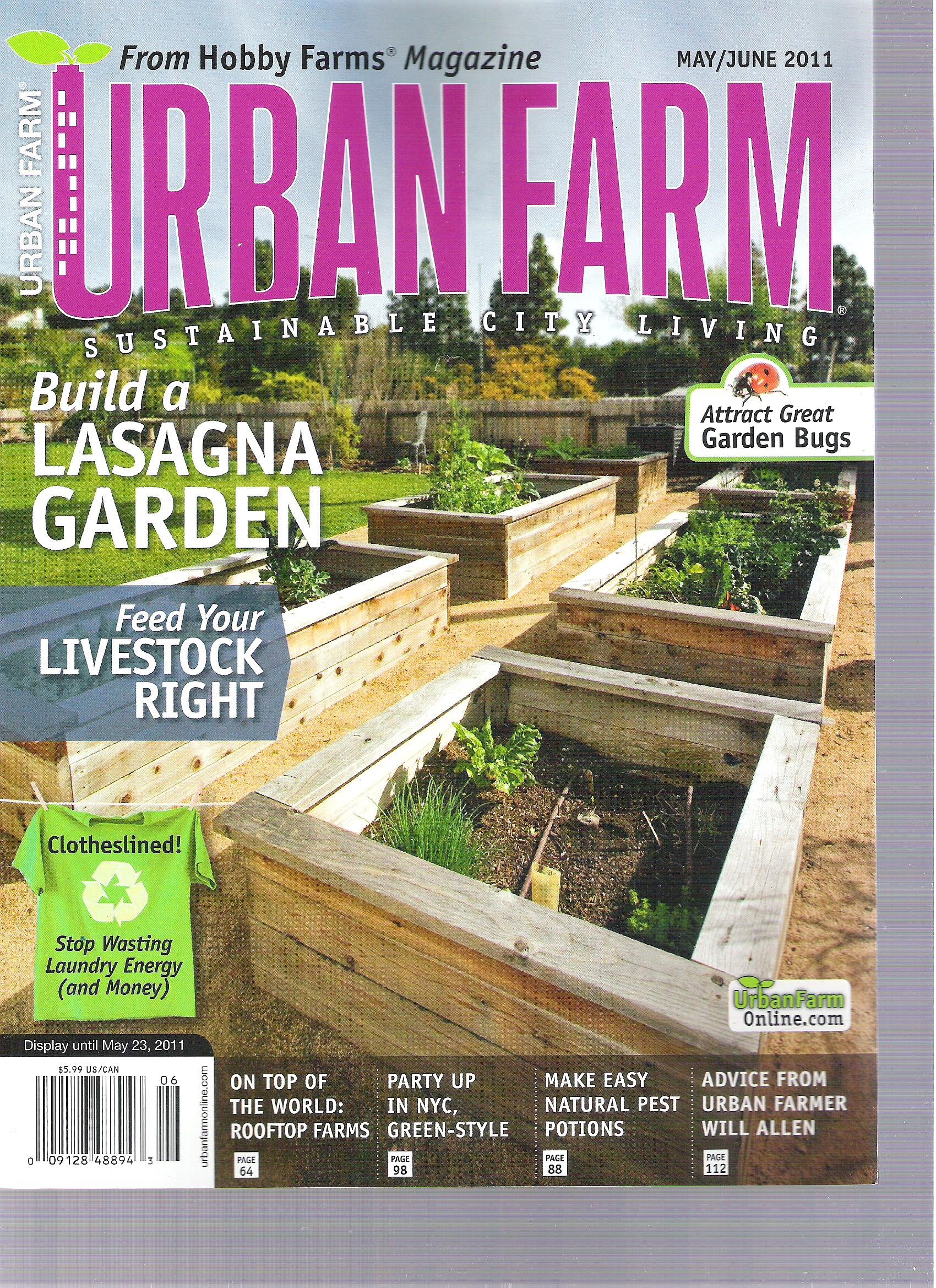 Urban Farms Magazine Build A Lasagna Garden May June 2011 Amazon Com Books
