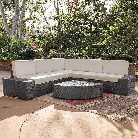 Christopher Knight Home 215521 Santa Cruz Patio Set Grey Amazon