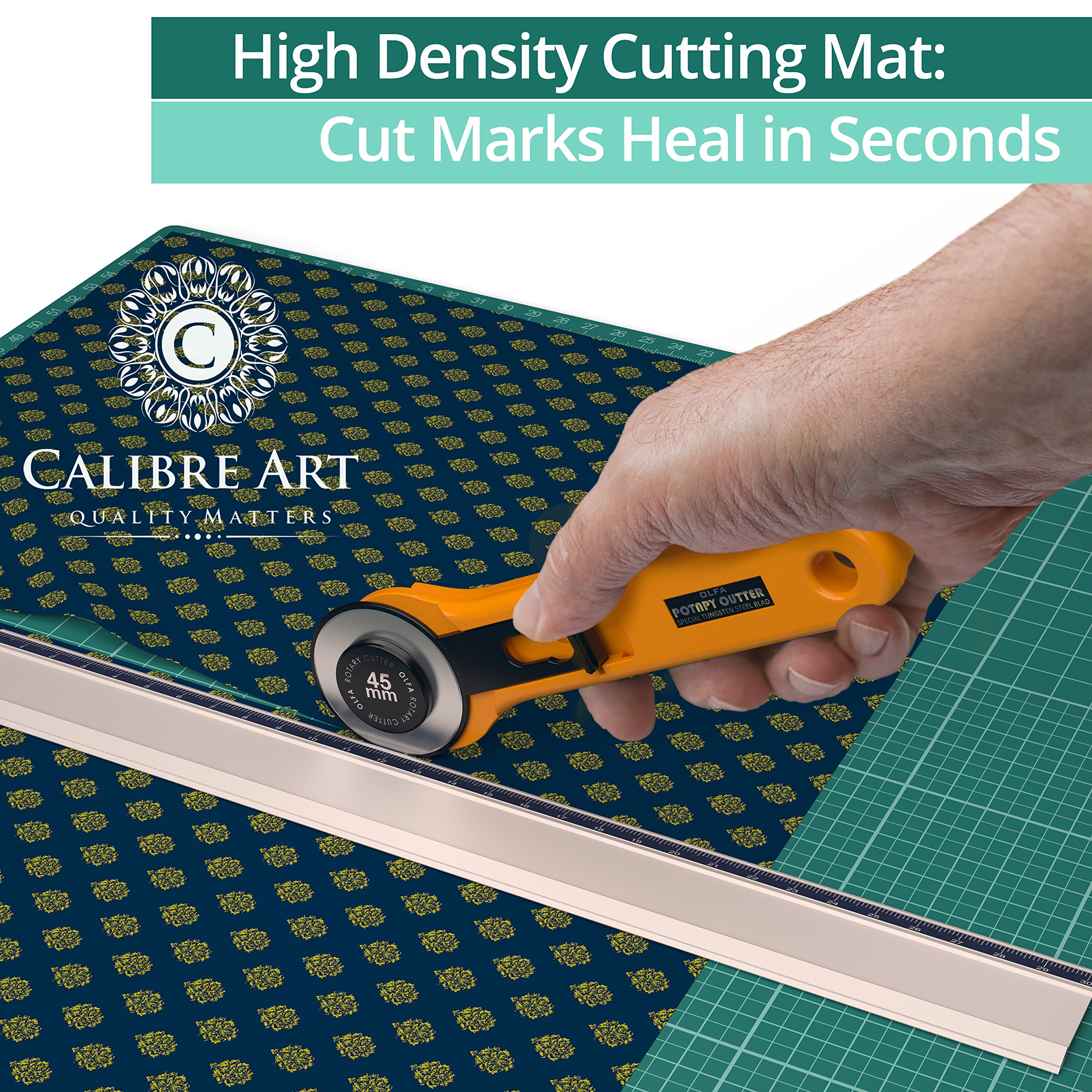 Self Healing Rotary Cutting Mat, Full 24x36, Best for Quilting Sewing | Warp-Proof & Odorless (Not From China)