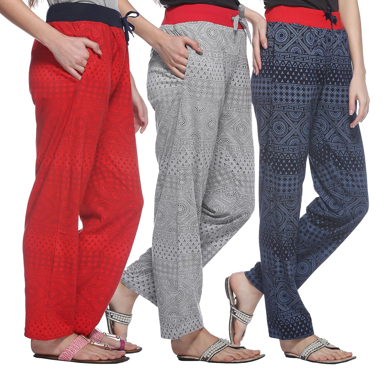 shaun women's cotton track pants (pack of 3)