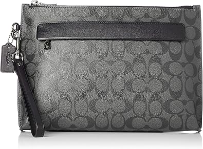 Amazon コーチ F シグネチャー クラッチバッグ Co F Cq Bk 1 チャコール ブラック 並行輸入品 Coach コーチ クラッチバッグ
