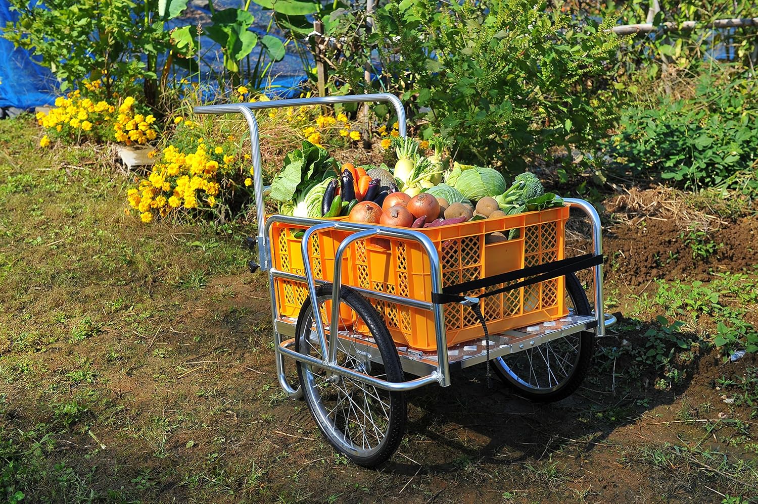 毎日続々入荷 組立式アルミリヤカー Tc23n 農作業 荷物運び 運搬 畑 仕事 移動 軽量 ガーデニング 家庭菜園 収穫 農業 運搬車 シn直送 Fucoa Cl