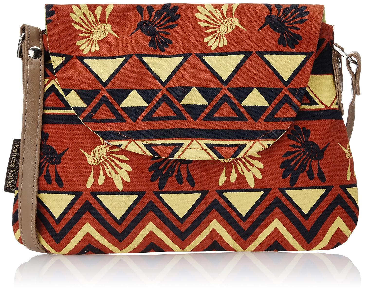 kanvas katha women's sling bag (aboli) (kkpus004ab)