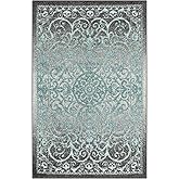Maples Rugs Pelham Vintage Medallion Area Rugs - Made in USA - Washable, Non Slip, Pet-Friendly Mat for Bedroom, Office, and 