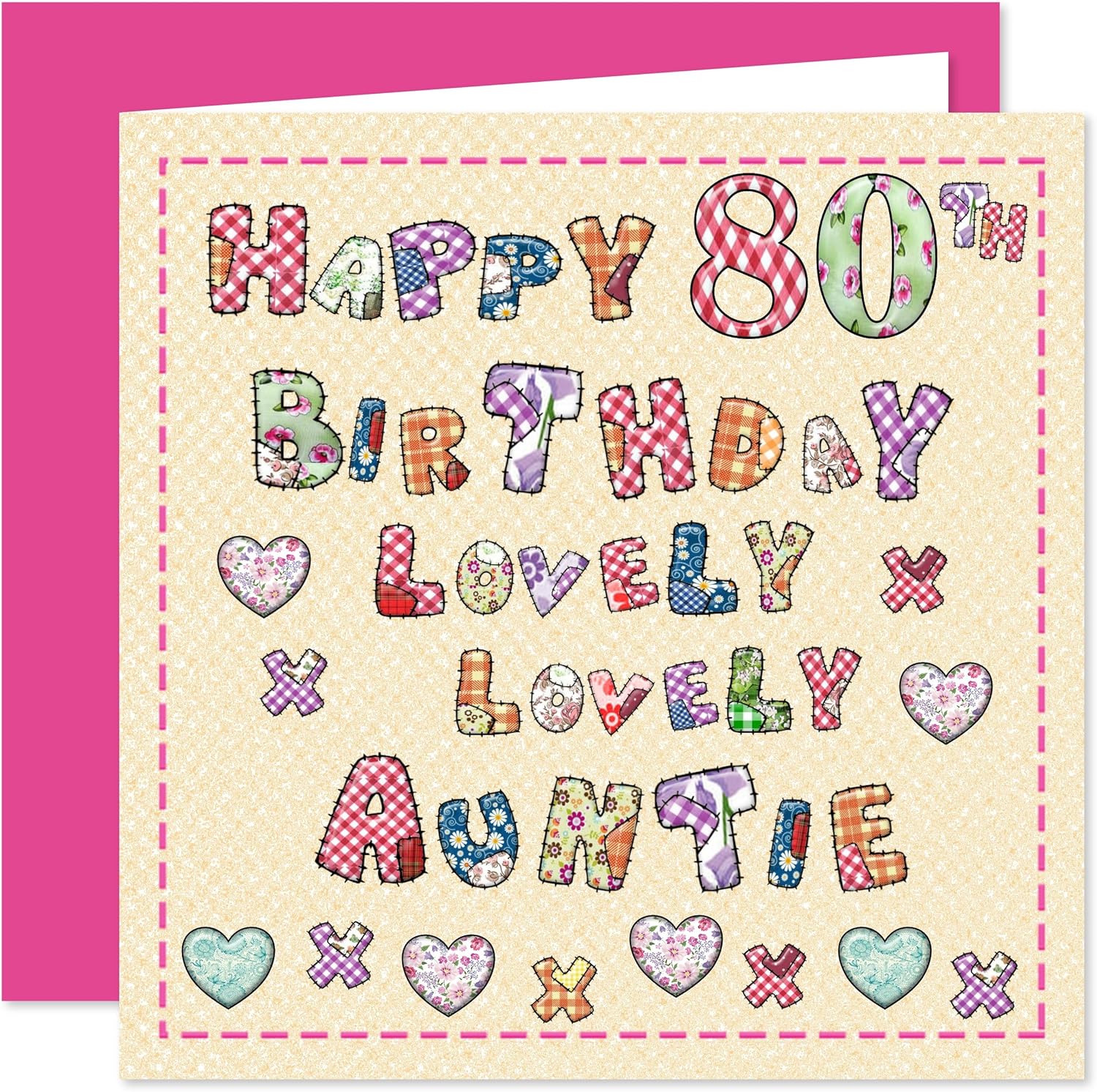Auntie 80th Happy Birthday Card Lovely Lovely Auntie