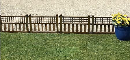 Greenhurst von vier Kunststoff Zaun Paneele in Bronze