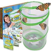 Nature Bound Butterfly Growing Kit - Live Caterpillar to Butterfly Project for Kids - Includes Voucher for Caterpillars, Green Pop-Up Enclosure, and STEM Learning Guide
