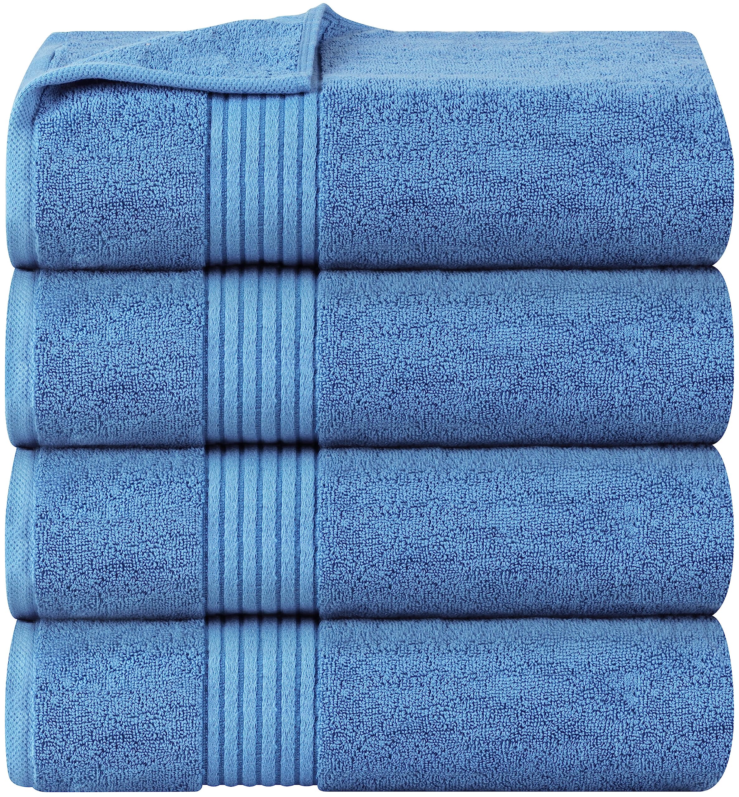 Utopia Towels Luxurious Bath Towels Set, 27 x 54 Inches 100% Ring Spun Cotton, 4 Pack Electric Blue