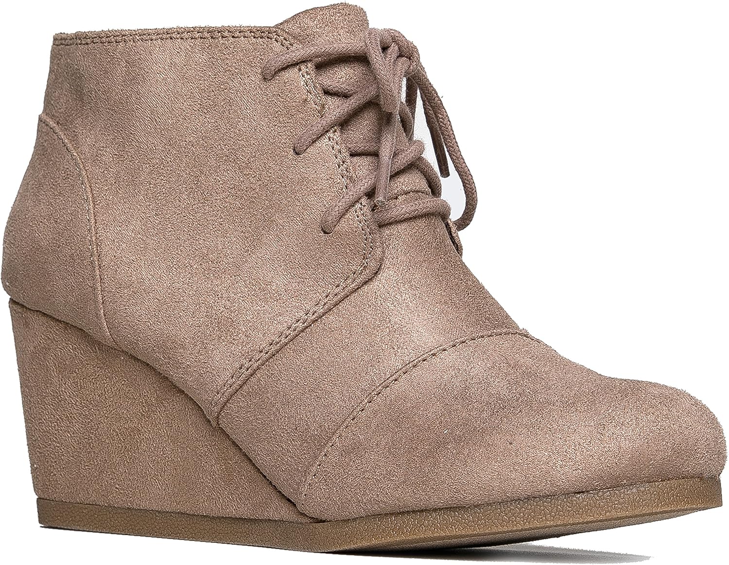 wedge lace up bootie