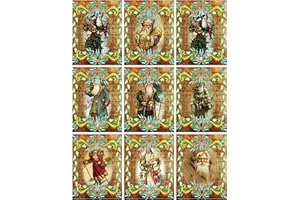 PAPER MOON MEDIA Victorian Images Vintage Santa Christmas Graphics Collage Sheet, Digital Scrapbooking, Prints, ATC, Gift Tags 8.5 x 11"