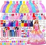 GOLMUD 135 Pcs Doll Clothes Set for 11.5 Inch Dolls Baby Dress Up