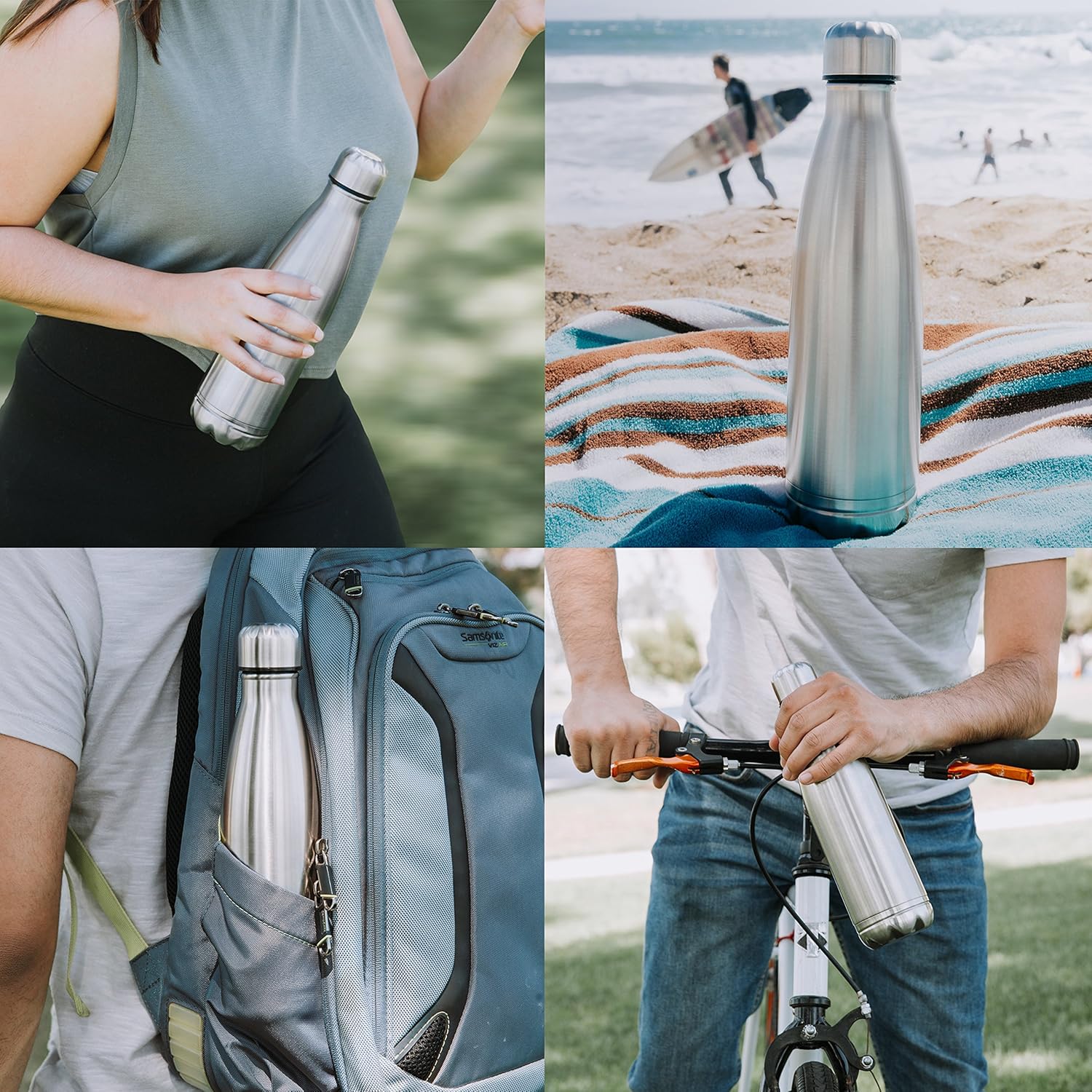 Diversion Water Bottle Can Safe by Stash-it, Stainless Steel Tumbler with Hiding Spot for Money, Bonus Smell Proof Bag, Discreet Decoy for Travel or at Home, Bottom Unscrews to Store your Valuables - - 