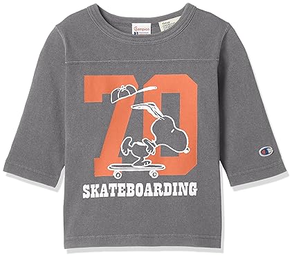 Amazon チャンピオン スヌーピー フットボール7分袖tシャツ Cs4530