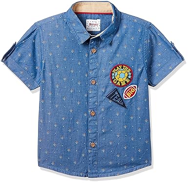 Baby Boys Plain Regular Fit Cotton Shirt