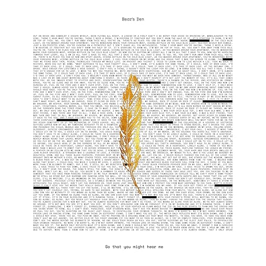 So that you might hear me [LP]