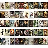 ZEAY Vintage Aesthetic Wall Collage Kit – 50 Pcs 4”x6” Fairycore & Cottagecore Posters, Coquette & Goblincore Decor for Bedroom, Dorm, Living Room