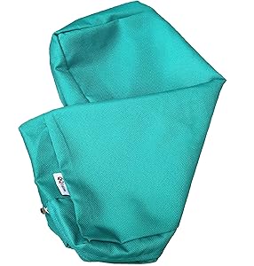 QQbed Outdoor Patio Chair Washable Cushion Pillow Seat Covers 24" X 22" - Replacement Covers Only (6Pack 24"X22", Peacock Blue)