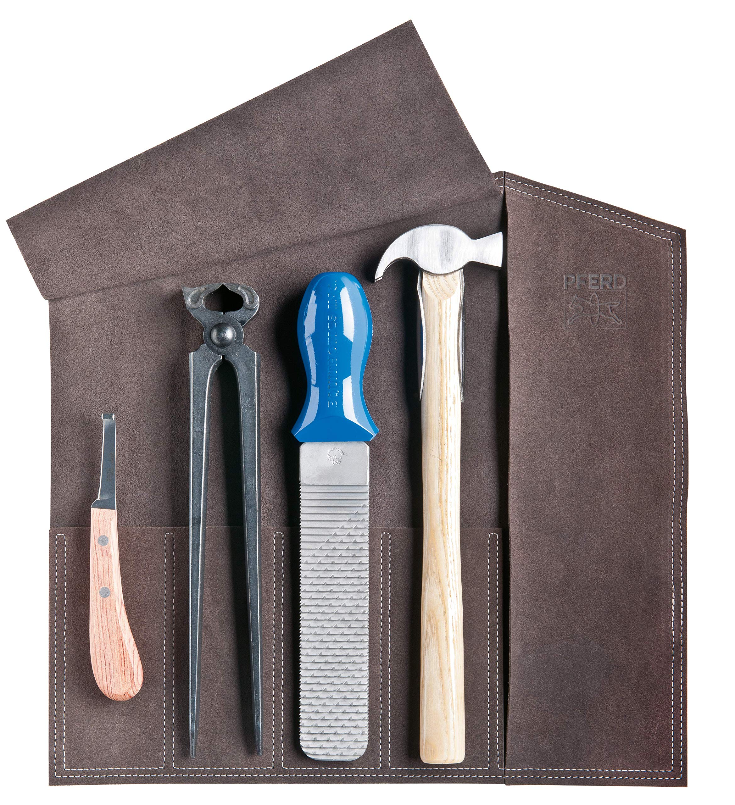 PFERD 13180000 Horse Hoof Kit 4 Pieces - for First Processing of Damaged Hooves or Represented Horseshoes