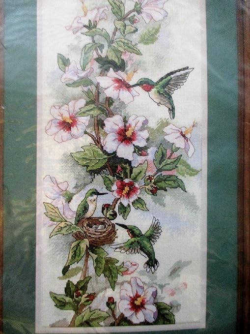 Hummingbirds and Nest Counted Cross Stitch Kit Amazon.ca Home & Kitchen