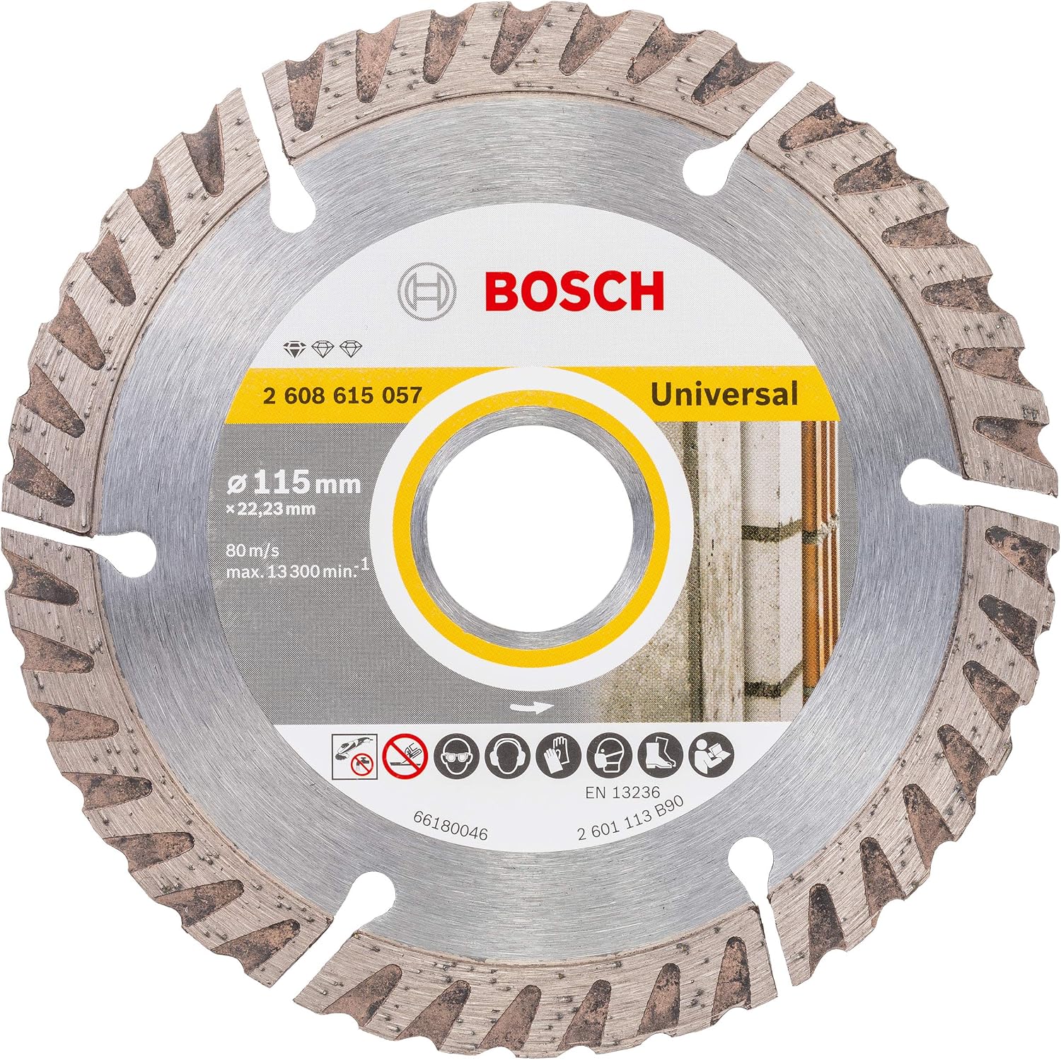 Bosch 1x PRO Multi Material Long Life Diamond Cutting Disc for Bore 22.23 and Small Angle Grinders (for Concrete Reinforced concrete - Image 3