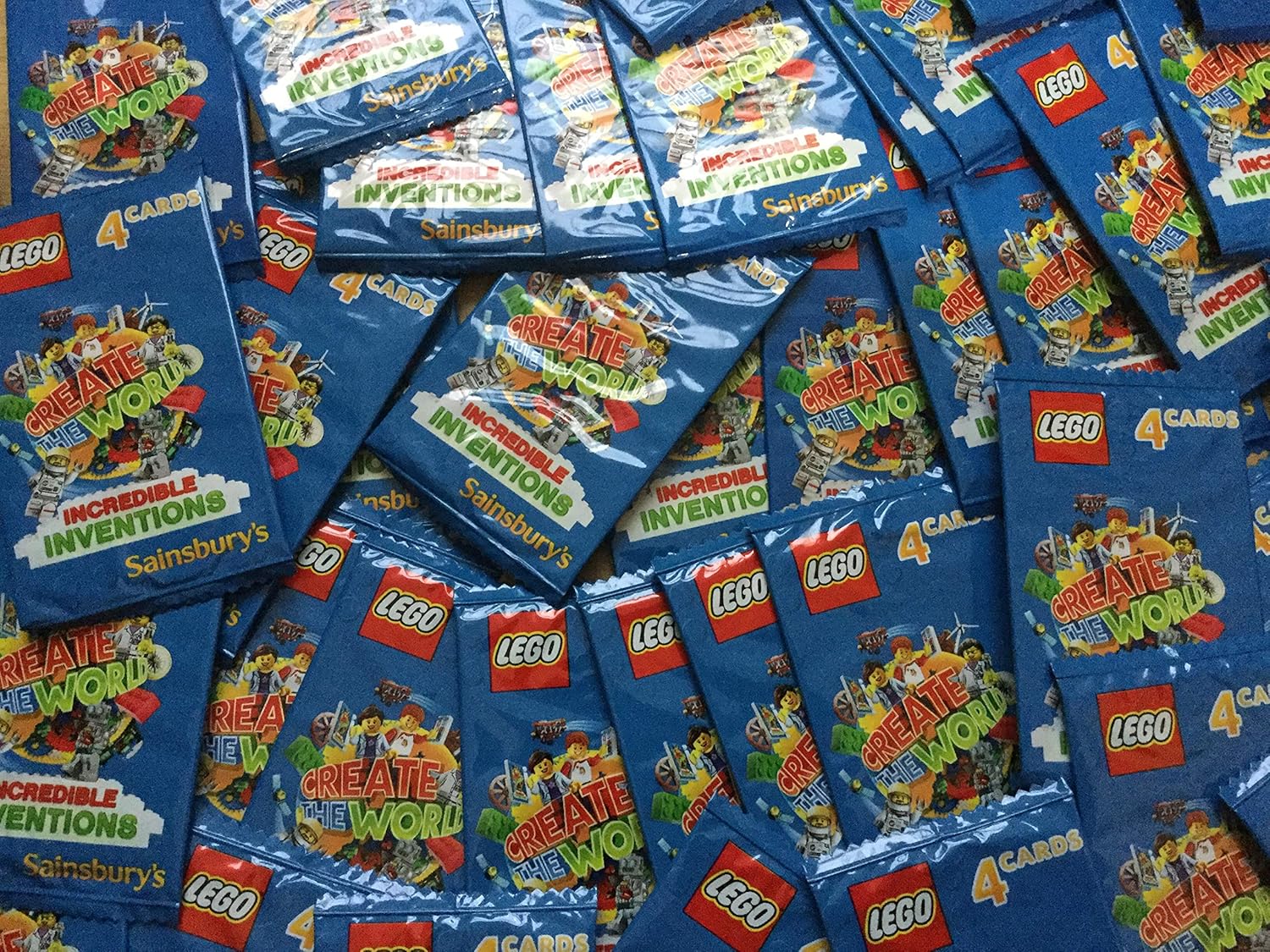 100 Lego Create the World Cards 25 packs of 4 Booster Pack for