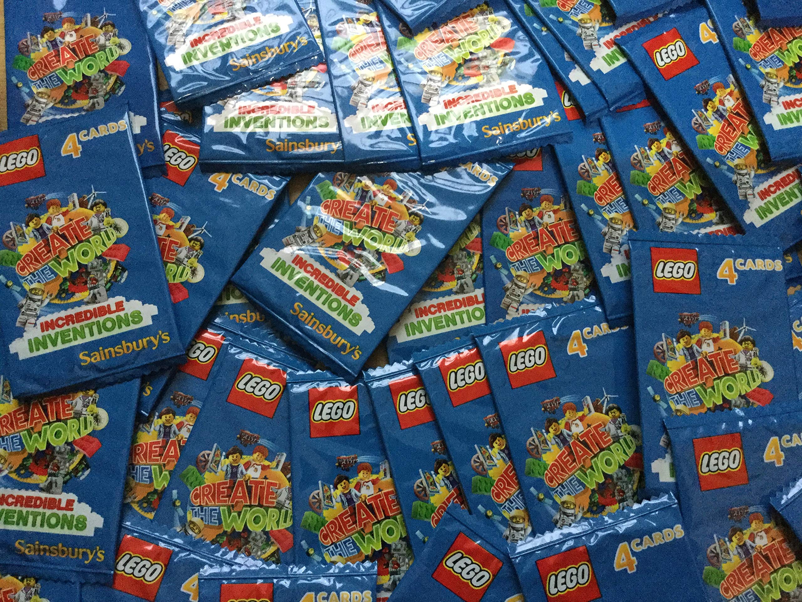 100 Lego Create the World Cards - 25 packs of 4 - Booster Pack for Sainsbury's collectors album …