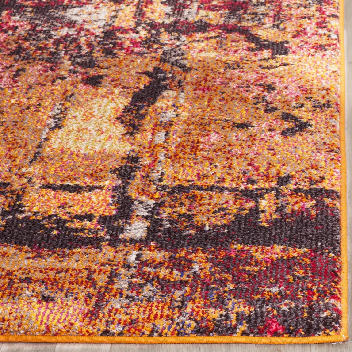 Safavieh Boho Chic Indoor Woven Rectangle Area Rug, Monaco Collection, MNC221, in Multi - Image 4