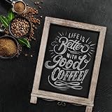 HBCY Creations Magnetic Chalkboard 12x17" Rustic Wood Frame view 5