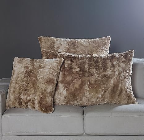 Brielle Faux Fur Pillow Case Standard Alpine Swift Light Brown