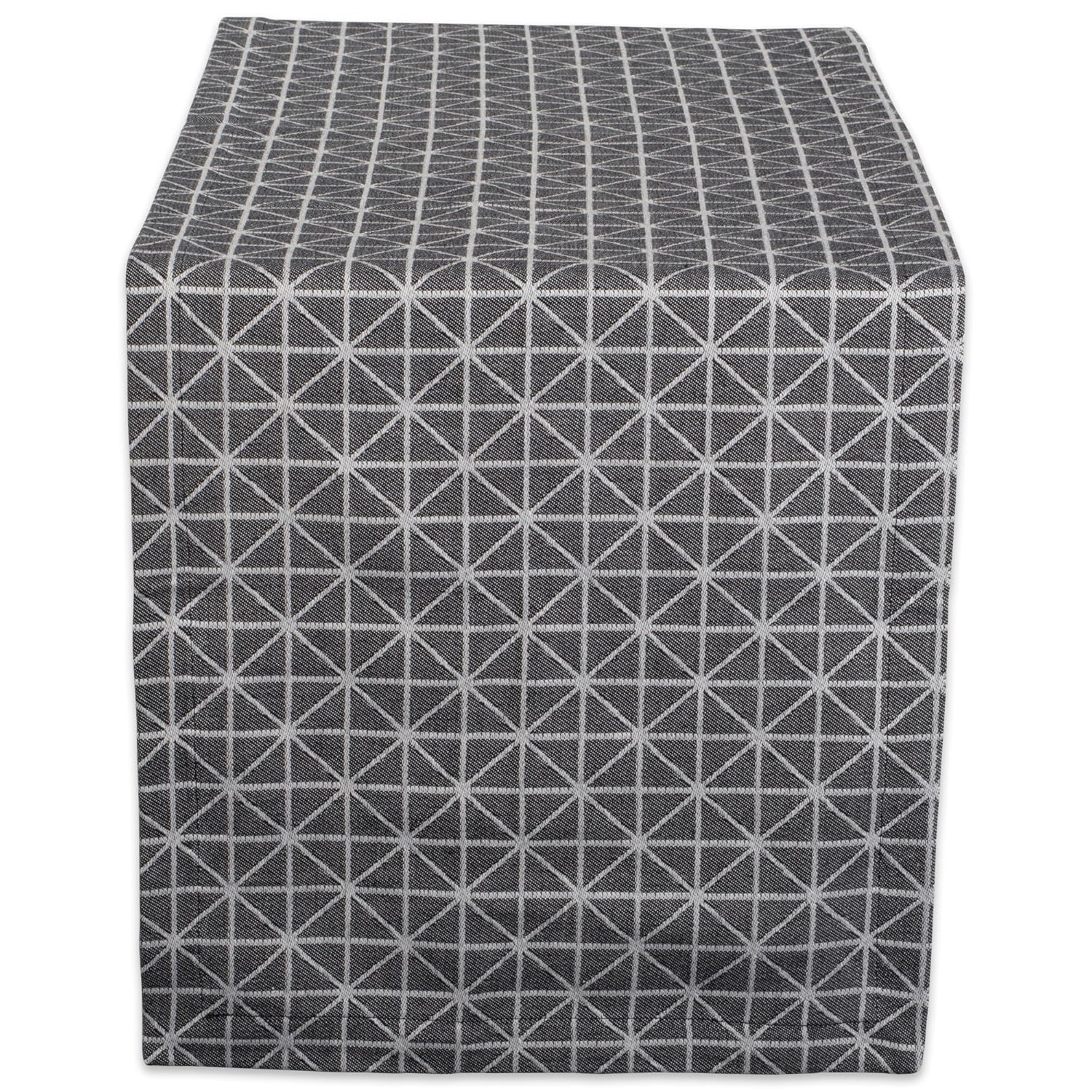 Best Dii Gray And White Buffalo Check Table Runner