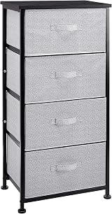Amazon Basics Fabric 4-Drawer Storage Organizer Unit Black 30 x 46.5 x 94 cm view 1