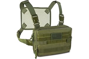 BOUNDLESS PERFORMANCE Tactical Chest Rig Bag for Men - Our Chest Pack is Great for Hiking, Hunting, and Shooting - Two Utility Pockets Holds Gear