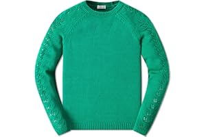 JSTEX Girls Sweaters Casual Kids Pullover Sweater Crew Neck Long Sleeve Knit Jumper Top for Girl Toddler Teen Size 4-14