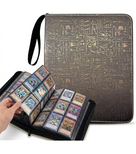 yugioh card binder amazon Amazon.com: Trading Card binder for Y-G-O Cards- 990 Pockets Card Album  with Sleeves Compatible with TCG Cards, TCG Cards Or Other Standard Size  Cards Holder-Dragon : Office Products