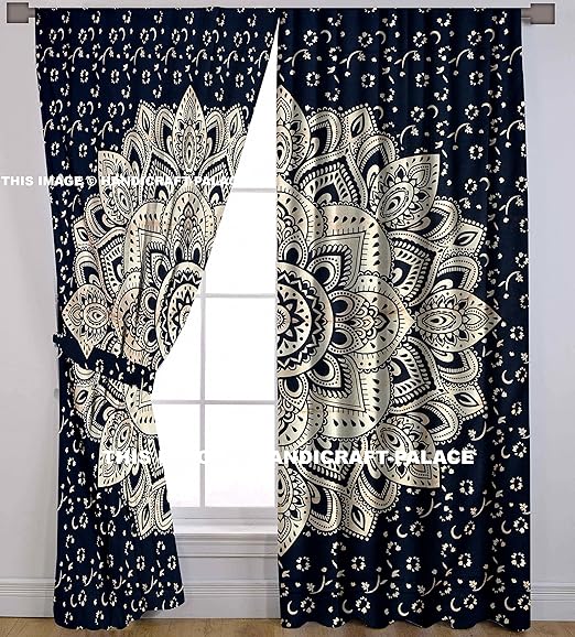 Amazon Com Handicraft Palace Ombre Mandala Window Curtains Indian