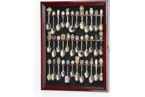SFDISPLAY.COM,LLC. 36 Spoon Display Case Wall Rack Cabinet Holder Box 98% UV - Lockable