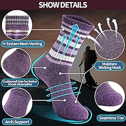 Anlisim Merino Wool Socks for Women Hiking Thermal