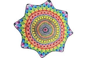 Mougee Mini Star Flow Star - 20" Diameter - Smaller Size for Smaller Hands and Easier Spinning (Harvest Mandela)