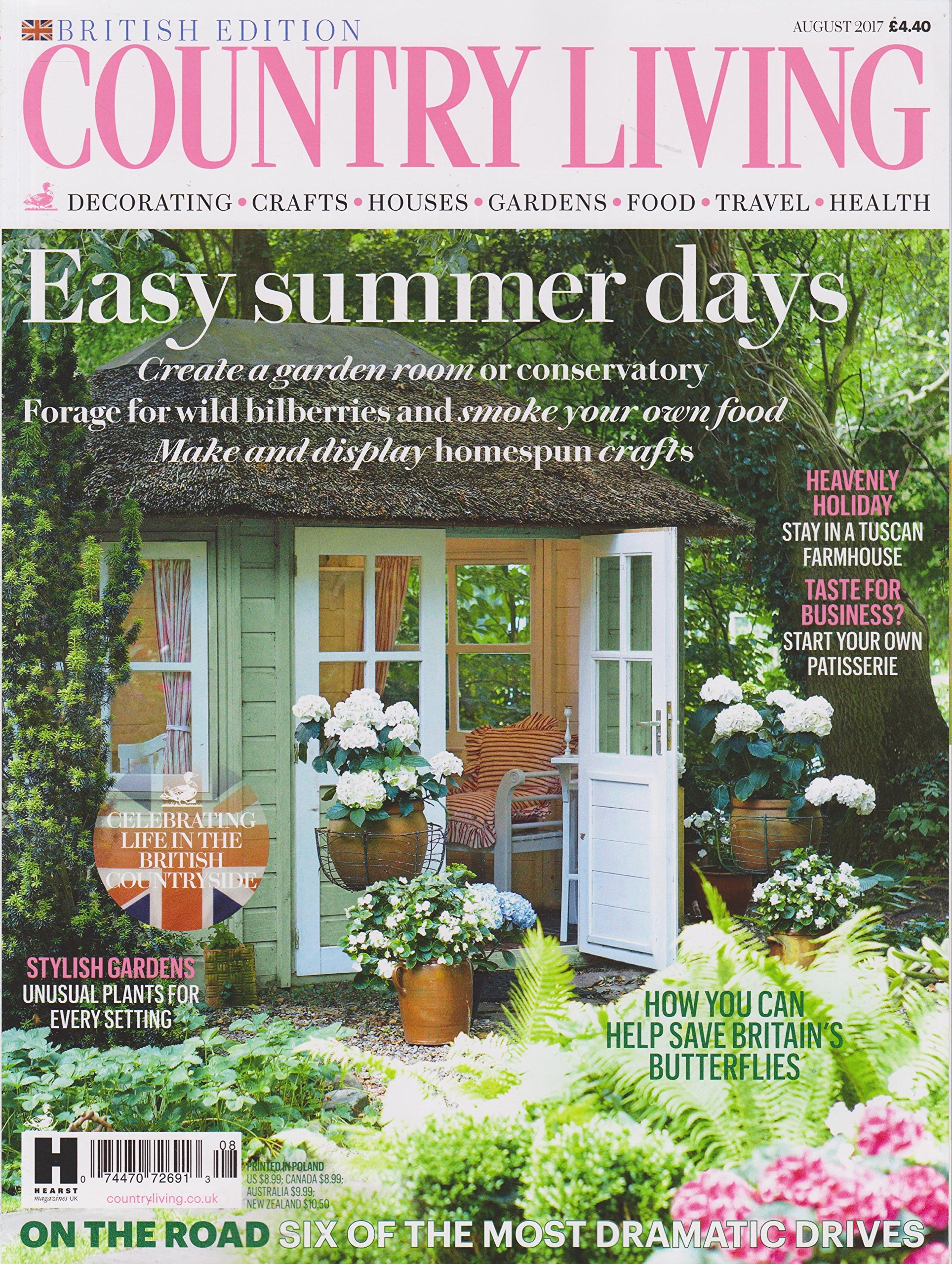 country living gardens on Country Living British Edition Magazine August 2017 Amazon Com Books