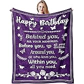 QUWOGY Birthday Gifts for Women/Men/Her/Him Friendship Blanket Purple 60