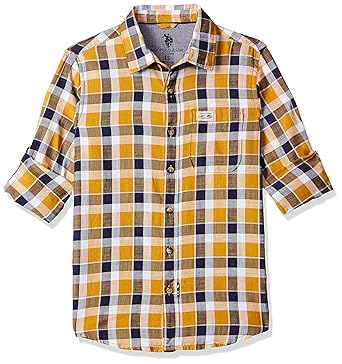 Baby Boys Checkered Regular fit Shirt