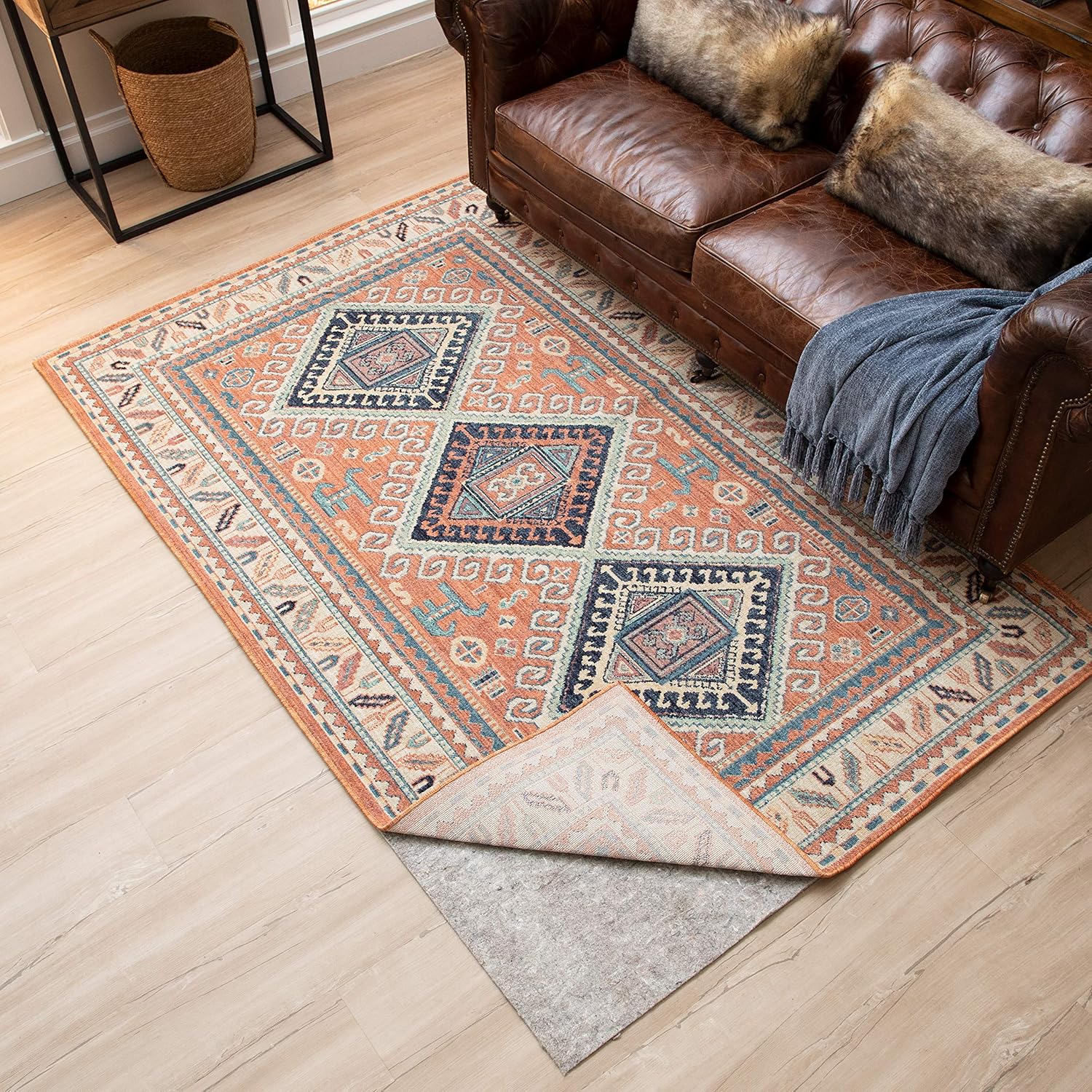 Mohawk Home Felt and Latex Non Slip Rug Pad, 1/4" Thick (5'x8'), Brown (DR002 999 060096): Furniture & Decor