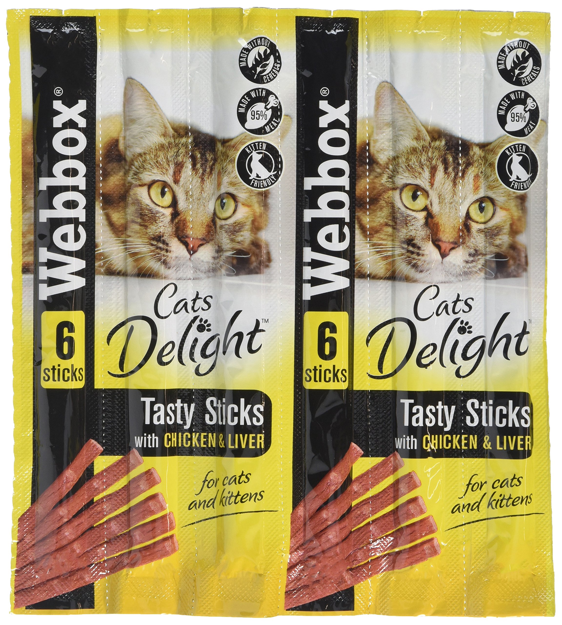 Webbox Delight Cat Sticks Chicken and Liver, 12x30g